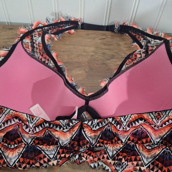 Victorias Secret PINK Medium Bralette Halter Geometric - Picture 5 of 6